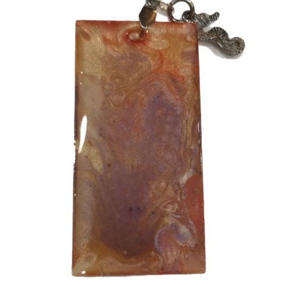 NWOT Wearable Art Resin Pendant, Resin Art - Picture 3 of 16